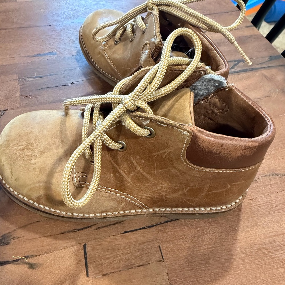 Jamie Kay Brown Leather Kids Shoes